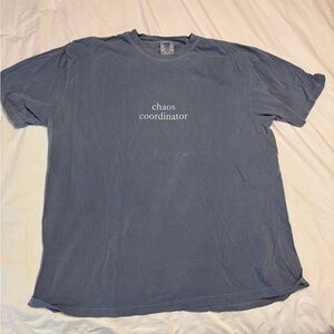 Chaos Coordinator 2XL Blue T-Shirt (Comfort Colors)